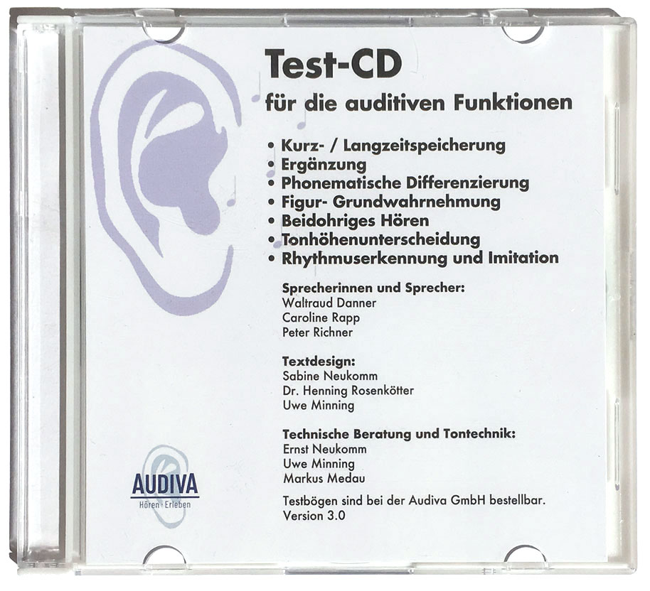 AUDIVA Test-CD – Überprüfung der auditiven Wahrnehmung